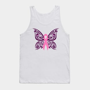 Breast Cancer Awareness Butterfly Tank Top